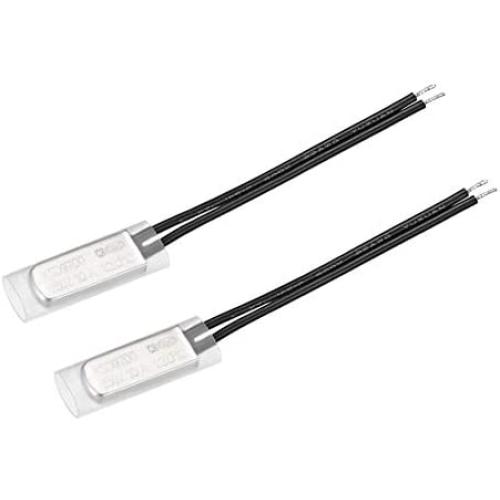 uxcell KSD9700 Thermostat, 120℃ Normally Close Temperature Switch Thermal Switch, N.C 10A Metal Temperature Controller 2pcs