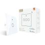 Moes WiFi Smart Light Switch with Multi-Control（2/3 Way) for European Electrical Box, Relay Status Optional, Backlight On/Off, Compatible with Smart Life/Tuya App, Alexa and Google Home, 1 Gang White