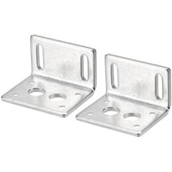 MECCANIXITY Motor Bracket Motor Mounting Holder 30x46x38mm Silver Tone for Worm Gear Motor 2pcs
