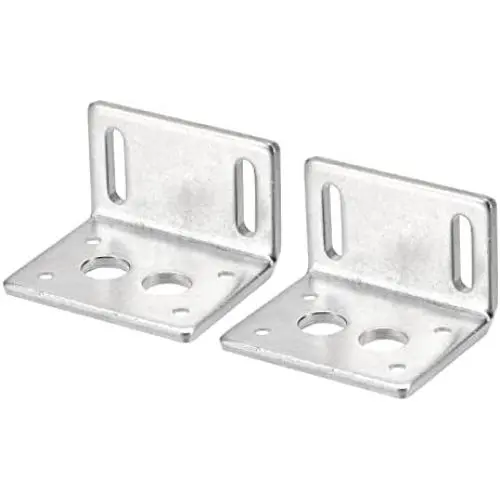MECCANIXITY Motor Bracket Motor Mounting Holder 30x46x38mm Silver Tone for Worm Gear Motor 2pcs