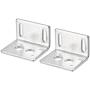 MECCANIXITY Motor Bracket Motor Mounting Holder 30x46x38mm Silver Tone for Worm Gear Motor 2pcs