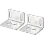 MECCANIXITY Motor Bracket Motor Mounting Holder 30x46x38mm Silver Tone for Worm Gear Motor 2pcs