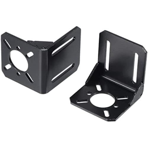 MECCANIXITY Motor Mounting Bracket Steel Motor Holder 54x50x51mm Black for 42 Stepper Motor 2 Pack