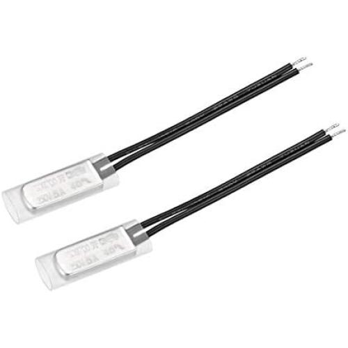 uxcell KSD9700 Thermostat, 40C Normally Open Temperature Switch Thermal Switch, N.O 5A Metal Temperature Controller 2pcs