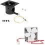 QuliMetal Grill Auger Motor Kit, Black Porcelain-Enameled Fire Burn Pot and Hot Rod Ignitor Kit Replacement Parts for Traeger and Pit Boss Pellet Grill with Screws and Fuse