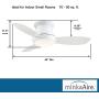 Minka-Aire F518L-WH, Concept II LED White Flush Mount 44