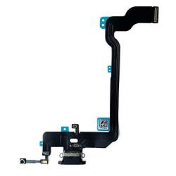 Johncase OEM Charging Port Dock Connector Flex Cable + Microphone + Vibrating Motor Buckle Replacement Part Compatible for iPhone Xs All Carriers (Black)