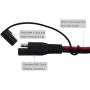 CUZEC 6FT/1.83m 14AWG Ring Terminal To SAE Harness Quick Connect/Disconnect Assembly, 20A Fuse