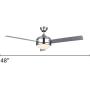 Canarm LTD Calibre BPT 48 Frosted Glass 1 Bulb Light Kit, 48-Inch Ceiling Fan with 3 Blades, Grey/White