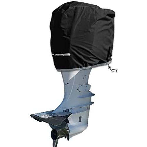 Outboard Motor Cover, 600D waterproof Boat Motor Cover, Resistant No Fading Boat Engine Hood Covers, Motor Hood Cover Fits 225-300HP, Black, 31