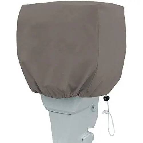 Primeshield Outboard Motor Cover, Waterproof Boat Motor Covers, 600D Heavy Duty Motor Hood Cover, Outboard Engine Cover Fits Motor Up to 10Hp