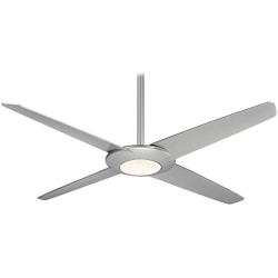 Minka-Aire F739L-SL Pancake XL 62 Inch LED Ceiling Fan with DC Motor in Silver Finish