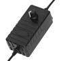 Zunate Universal Power Adapter, 24W 2A 3‑12V Adjustable Voltage Speed Regulation Switching Replacement Power Supply for LCD, LED Light Bar, Motor(Black)