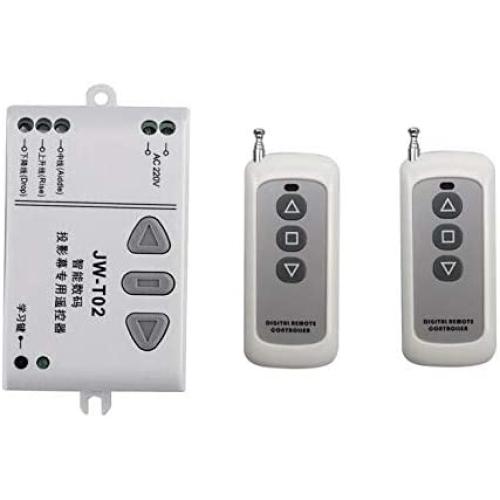 Calvas new AC 220V Motor RF Wireless Remote Control Switch 220V UP&DOWN 2PCS Remote controller Motor Forwards Reversing Remote Switch-2