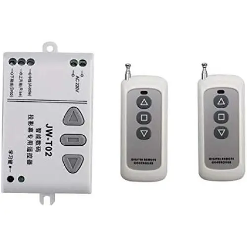 Calvas new AC 220V Motor RF Wireless Remote Control Switch 220V UP&DOWN 2PCS Remote controller Motor Forwards Reversing Remote Switch-2