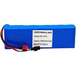 Jieoto 36V 12000mAh 10S 3P E-Bike Battery Pack Built-in 20A BMS Waterproof Lithium-ion Battery Pack with Charger Fit for 500W 350W 250W 200W E-Bike Scooters Motor