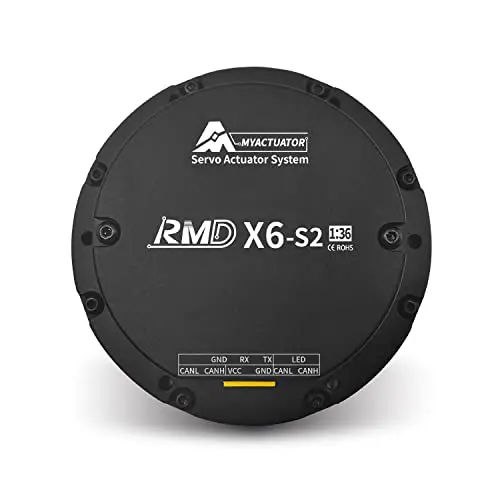 AURSINC MYACTUATOR RMD-X6 S2 Brushless DC Gear Servo Motor Reducer Ratio 1:36 | Motor Drive 48v 132W 18N.M | High Precision Lightweight Reducer | Pancake Servo Motor 16-bit Magnetic Encoder | CAN Bus