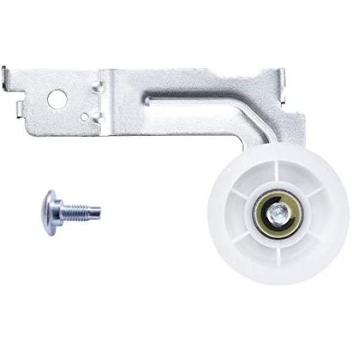 DC93-00634A Dryer Idler Pulley Replacement for Samsung Kenmore Clothes Dryer. Motor Idler Pulley Assembly with Steel Retaining Clip. Replace Parts DC93-00634A, DC96-00882C, DC97-07509B, 4455850
