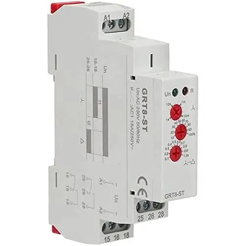 Star Delta Timer Soft Starter, Timer Delay Relay Motor Starter, for Star Delta Motor Start Control (AC/DC12V~240V)
