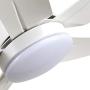 Indoor Ceiling Fan Light Fixtures - FINXIN White Remote LED 52 Ceiling Fans For Bedroom,Living Room,Dining Room Including Motor,5-Blades,Remote Switch (5-Blades)