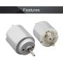 Fielect 2Pcs DC Motor 1.5-6V 5000-20000RPM Micro Motor Mini Motor Electric Motor Round Shaft for RC Boat DIY Airplane Toys Model DIY Hobby