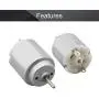 Fielect 2Pcs DC Motor 1.5-6V 5000-20000RPM Micro Motor Mini Motor Electric Motor Round Shaft for RC Boat DIY Airplane Toys Model DIY Hobby