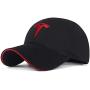 ARKOSKNIGHT Adjustable Embroidered Baseball Caps Tesia-Logo Racing Motor Hat Fashion Street Dancing Sports Travel(Black-Red)