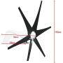 coldwind Wind Turbine Generator + Controller 6 Black Blades Horizontal Windmill Strong Power Powered Electric Aerogenerator Green Energy Generating-Black 48v