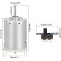 MECCANIXITY DC 12V 10000RPM Mini Magnetic Motor with 50V 0.5A 3 Pin 2 Position On/OFF SPDT Mini Slide Switch 5 Pcs