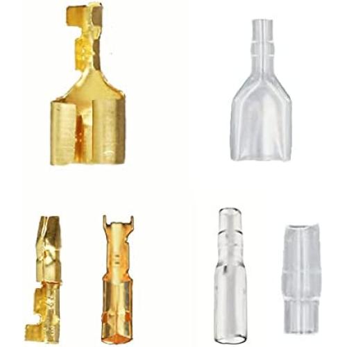 40Pcs Motorcycle/Car/Truck/Scooter Bullet Connectors Covers 3.9mm Terminals Male Female Double Set
