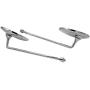 LMoDri Chrome Motorcycle Rear View Mirrors ATV Scooter Back Side Mirror 8mm (Long Rod)