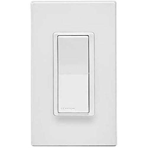 Leviton DG15S-1BW Decora Smart Switch, Zigbee Certified, White