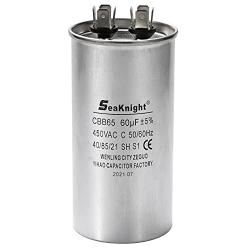BlueNatHxRPR 60 MFD/uF 370 VAC 450Vac CBB65 Round Motor and Fan Run Capacitor Pump Run Capacitor 50/60 Hz