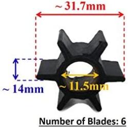 Boat Motor 47-22748 18-3012 Outboard Engine Water Pump Impeller Mercury Mercruiser Quicksilver Sierra 3.5HP 3.9P 5HP 6HP Boat Motor