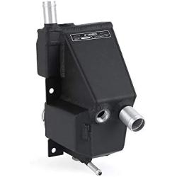 Mishimoto MMRT-F2D-11SMWBK Aluminum Secondary Degas Tank, Compatible With 2011-2019 Ford 6.7L Powerstroke, Micro-Wrinkle Black