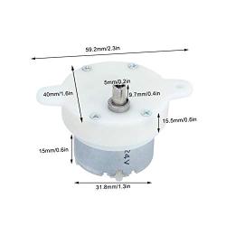 12V 10Rpm DC Miniature Geared Motor, Slow Speed Electric Motor with Terminal Mute Gear Rotation, High Performance and Durable