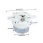 12V 10Rpm DC Miniature Geared Motor, Slow Speed Electric Motor with Terminal Mute Gear Rotation, High Performance and Durable