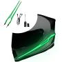 SEADEAR Motorcycle Helmet Cold Light EL Lights Strip,Night Riding Signal Light Strip LED Light Luminous Light Helmet Sticker with 3 Switchable Mode Green