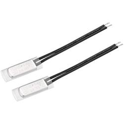 uxcell KSD9700 Thermostat, 55℃ Normally Open Temperature Switch Thermal Switch, N.O 5A Metal Temperature Controller 2pcs