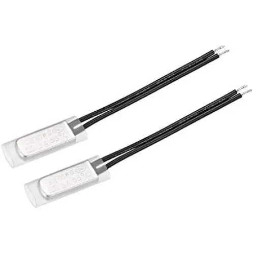 uxcell KSD9700 Thermostat, 55℃ Normally Open Temperature Switch Thermal Switch, N.O 5A Metal Temperature Controller 2pcs