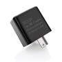 12V Speed Adjustable 2 Pin LED Electronic Flasher Relay for Motorcycle Turn Signal Direct Replacement Universal Hazard Warn Hyper Flash Relay (Black,1pcs)