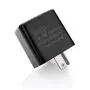 12V Speed Adjustable 2 Pin LED Electronic Flasher Relay for Motorcycle Turn Signal Direct Replacement Universal Hazard Warn Hyper Flash Relay (Black,1pcs)