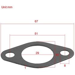 FLYPIG New Exhaust Muffler Gasket Fit for Honda GX240 8HP GX270 9HP GX340 11HP GX390 13HP Engine Go Kart Racing (Pack of 2)