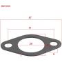 FLYPIG New Exhaust Muffler Gasket Fit for Honda GX240 8HP GX270 9HP GX340 11HP GX390 13HP Engine Go Kart Racing (Pack of 2)