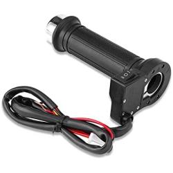 1 Pair Heated ATV Hand Grips, Keenso Universal 7/8in 22mm Heated Hand Grips Warmers Handlebar Grips Heated Voltmeter USB Charger for Motorcycle Bike ATV