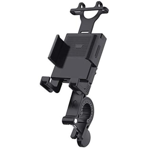 Bicycle and Motorcycle Mobile Phone Holder-a Universal Handlebar Holder for 4.6-6.7 inch Mobile Phones, Bicycles and Motorcycles. (Black)