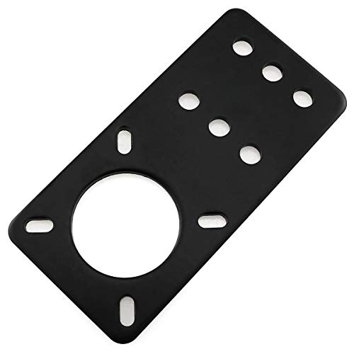 E-outstanding Nema 17 Stepper Motor Mount Flat Bracket Black Aluminum Alloy Mounting Plate for CNC 3D Printer