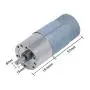 555 High Torque Micro Brush DC Motor Low Speed Gear Reduction Motor Eccentric Shaft Gearbox Diameter 37mm High Torque All Metal Gear Electric Micro Gear Motor (12 Volt, 500RPM)