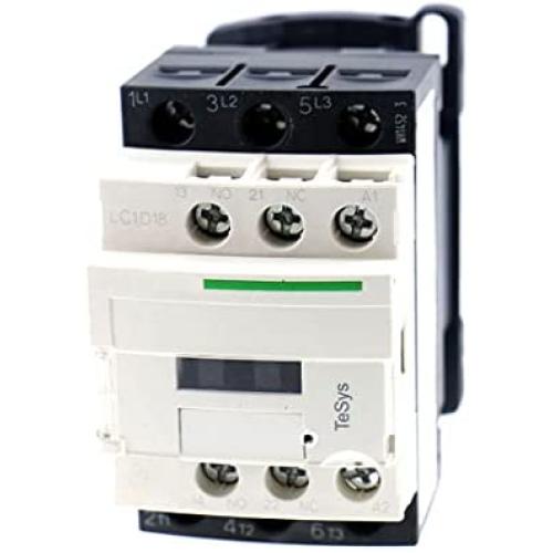 Baomain Motor Control AC Contactor 3 Phase 1 NO 1 NC AC220V 50/60Hz Coil 32 Amp LC1D18
