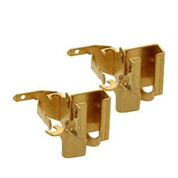 Heyiarbeit 2 pcs Carbon Brush Holder Metal Gold Tone for 9553 Model Angle Grinder Electric Motors Parts